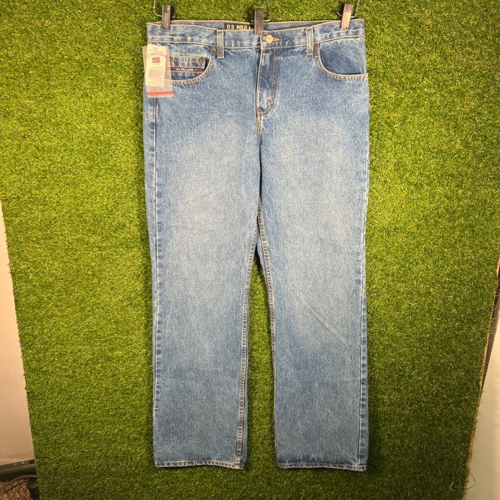 US Polo Assn Mens Low Rise Boot Cut Jeans Blue Denim 34x34‎ NWT 111892NRKSC